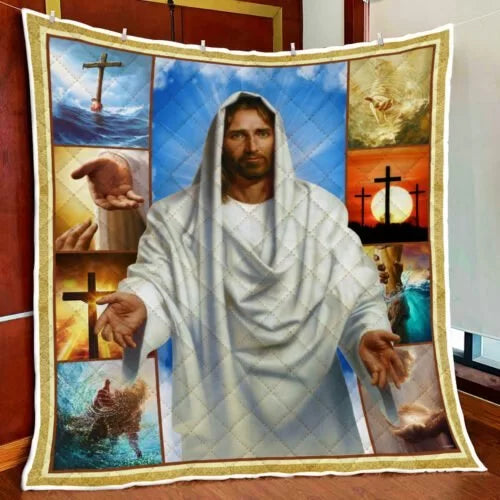 Maxcorners Jesus Reaching Hand Quilt - Blanket