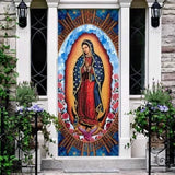 Maxcorners Mother Mary Roses Door Cover - Blanket