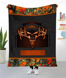 Maxcorners Deer Hunting Camo Punisher Skull Personalized - Blanket