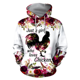 Maxcorners Just A Girl Who Love Roosters Hoodie