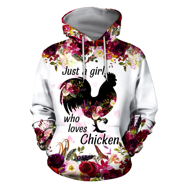 Maxcorners Just A Girl Who Love Roosters Hoodie