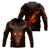 Maxcorners Deer Hunting Fire 3D Over Printed Hoodie