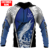 Maxcorners Blue Marlin Fishing Custom Name Sport Fishing Unisex Shirts
