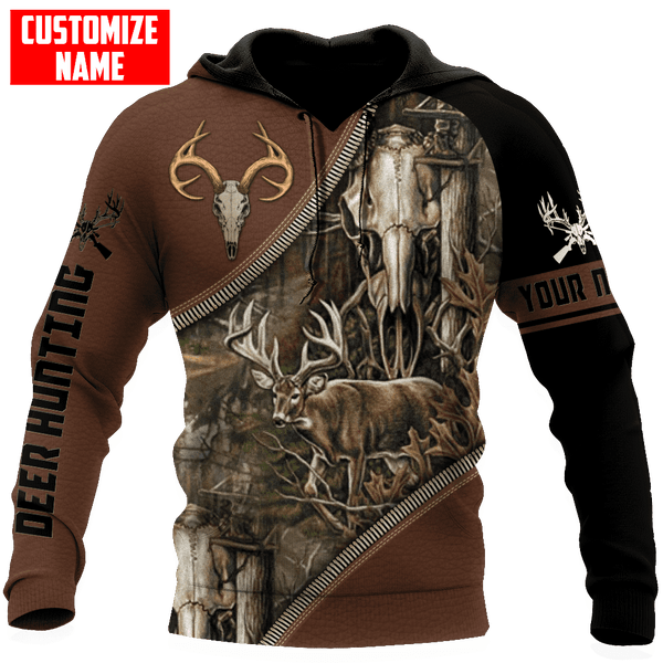Maxcorners Customized Name Deer Hunting 3D Design All Over Printed