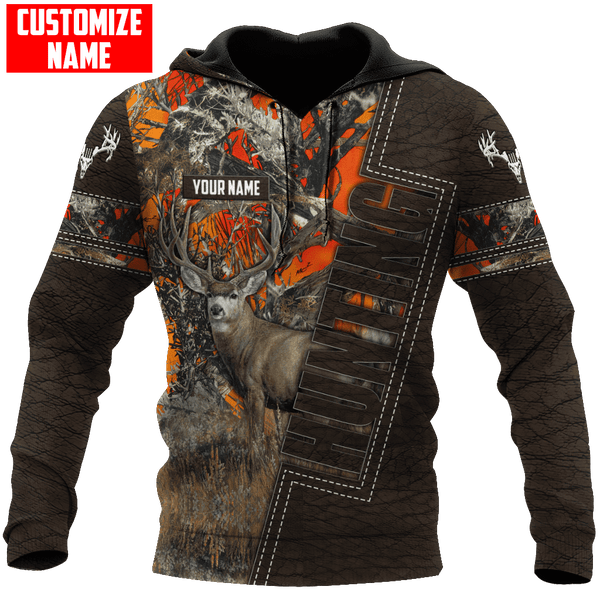 Maxcorners Deer Hunting Personalized Name 3D Over Printed Hoodie