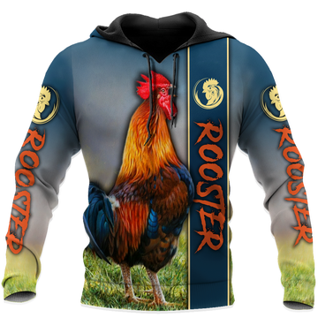Maxcorners Rooster Unisex Deluxe Colorful Hoodie