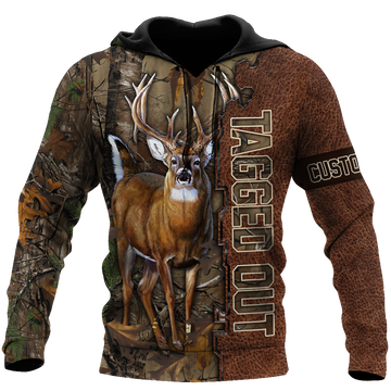 Maxcorners Deer Hunting Personalized Name 3D Over Printed Hoodie