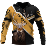 Maxcorners Deer Hunting Personalized Name 3D Over Printed Hoodie