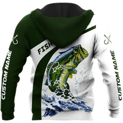 Maxcorners Custom Name Bass Fishing Green