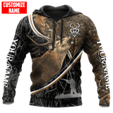 Maxcorners Deer Hunting Personalized Name 3D Over Printed Hoodie