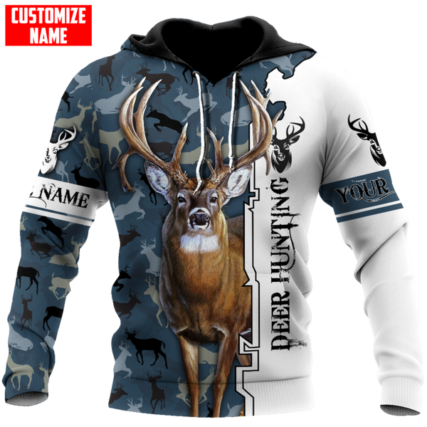 Maxcorners Deer Hunting Personalized Name 3D Over Printed Hoodie