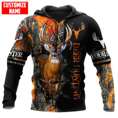 Maxcorners Deer Hunting Personalized Name 3D Over Printed Hoodie