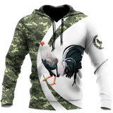 Maxcorners Rooster Unisex Deluxe Solider Hoodie