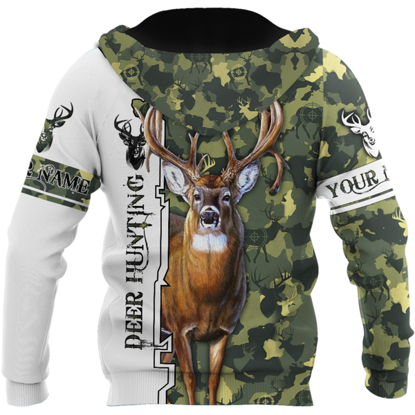 Maxcorners Customized Name Deer Hunting 2 3D Design All Over Printed
