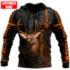 Maxcorners Personalized Name Deer Hunting 3D Design All Over Printed