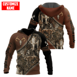 Maxcorners Deer Hunting Personalized Name 3D Over Printed Hoodie