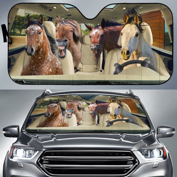 Maxcorners Driving Appaloosa Horse All Over Printed 3D Sun Shade