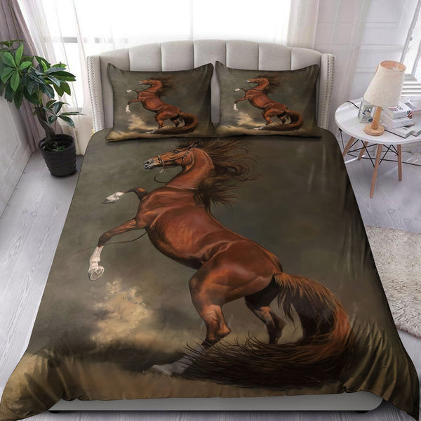 Maxcorners Brown Horse Riding Art 3D Printed - Blanket