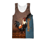 Maxcorners Rooster Unisex Deluxe Blue Hoodie