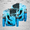 Maxcorners Scuba Diving Born To Dive USA Flag All Over Printed Shirt