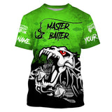 Maxcorner Halloween Master Baiter Green Custom Name 3D shirt