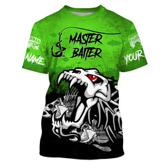 Maxcorner Halloween Master Baiter Green Custom Name 3D shirt