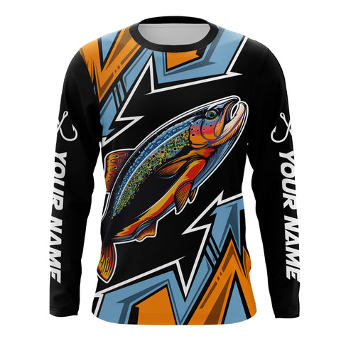 Max Corner Rainbow Trout Fishing Jerseys Custom Christmas long sleeve Fishing Shirts Personalized Christmas Fishing gifts