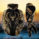 Max Corner Premium Heart Line Deer hunting 5 Personalized 3D Combo Hoodie & Legging Set