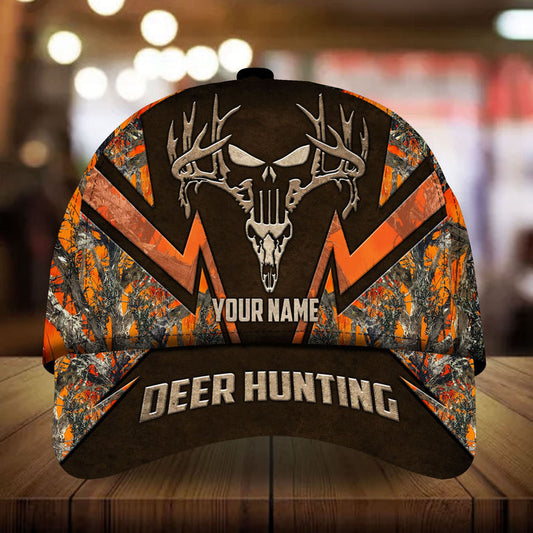 Max Corners Unique Skull Deer Hunting 3D Multicolor Personalized Cap