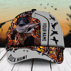 Max Corners Dog Hunter Camo Pattern 3D Multicolor Personalized Cap