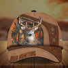Maxcorners Premium Brown Printed Deer Hunting Personalized 3D Hat