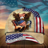 Maxcorners Personalized Patriotic American Eagle- Cap