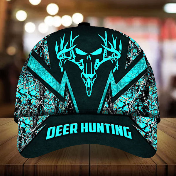 Max Corners The Best Deer Hunting Skull Deer Pattern 3D Multicolor Personalized Cap