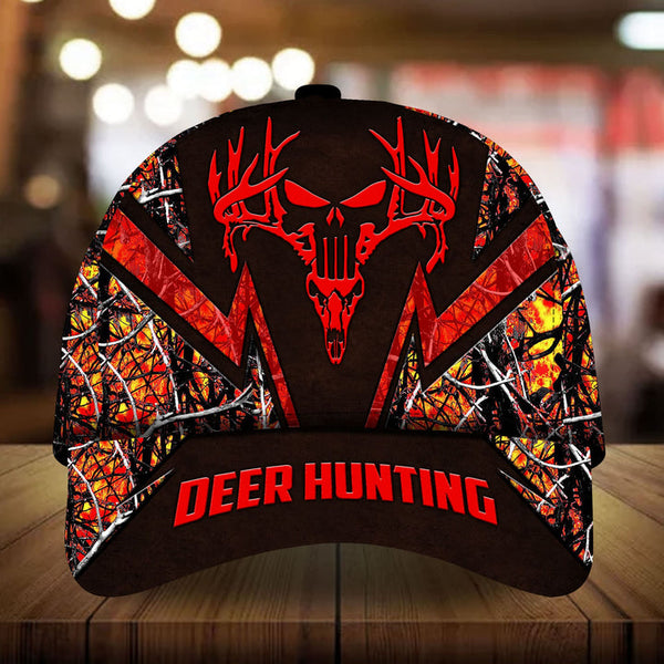 Max Corners The Best Deer Hunting Skull Deer Pattern 3D Multicolor Personalized Cap