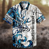 Maxcorners Deer Hunting Half Camouflage Hawaiian Shirt HU0113