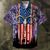 Maxcorners Deer Hunting  Skull Deer Head Multicolored Personalized hawaiian shirt HU0113
