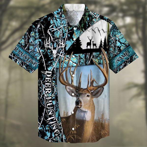 Maxcorners Deer Hunting White tailed Multicolored Personalized hawaiian shirt HU0113