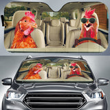 Maxcorners Driving Sunglasses Chickens All Over Printed 3D Sun Shade