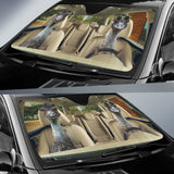 Maxcorners Driving Emus All Over Printed 3D Sun Shade