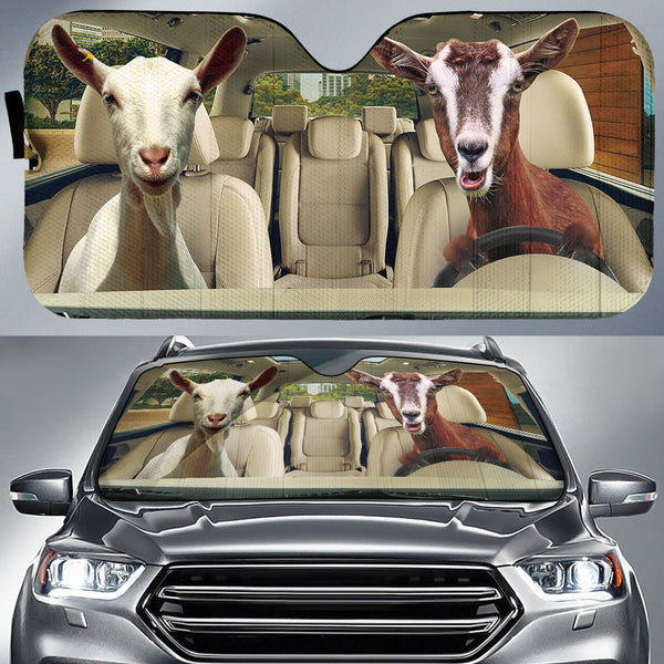 Maxcorners Driving Goats All Over Printed 3D Sun Shade