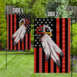 Maxcorners Native American Flag Four Directions Feather