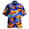 Maxcorner Fish Goldfish In The Galaxy Hawaiian Shirt