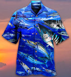 Maxcorners Fishing Love Blue Ocean Hawaiian Shirt