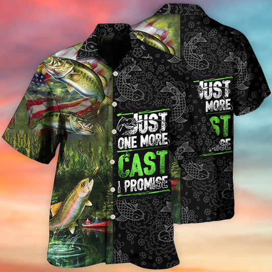 Maxcorners Fishing Just One More Cast I Promise Cool Hawaiian Shirt