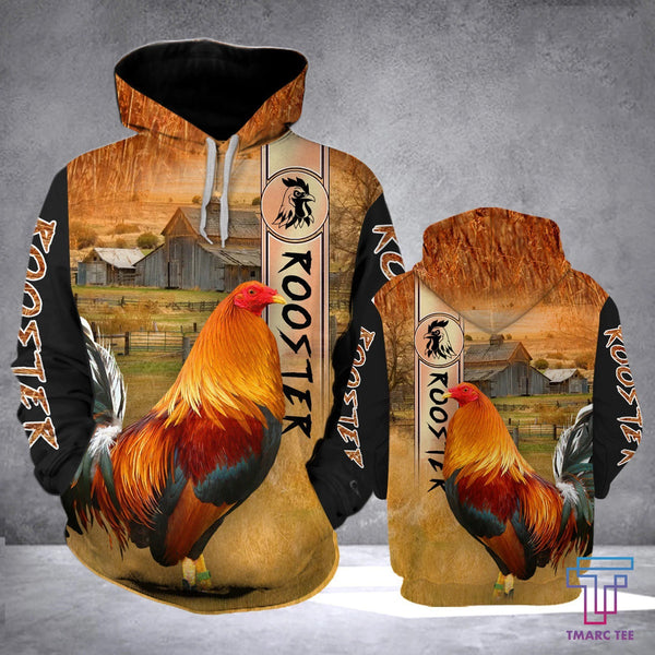 Maxcorners Rooster Near Your Farm All Over Printed Unisex Deluxe Hoodie