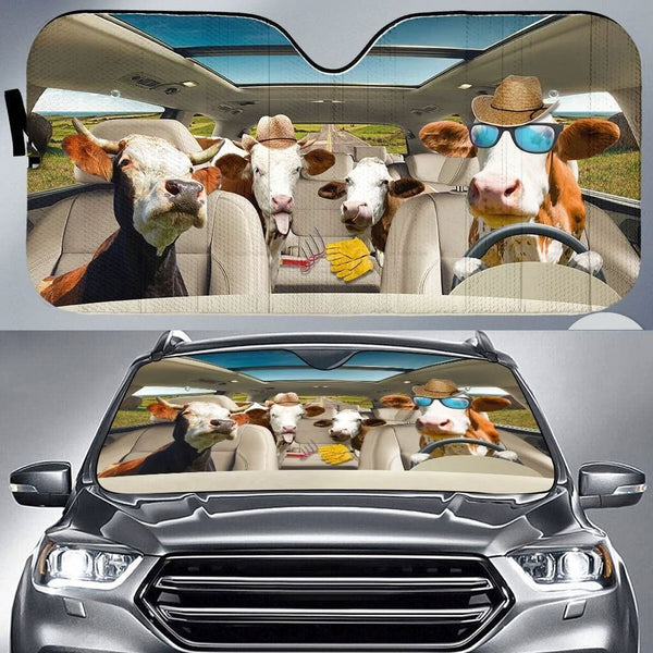 Maxcorners Driving Simmental Cattle Car Sun Shade