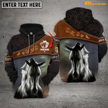 Maxcorners Personalized Sad Horse Collection All Over Printed Shirt