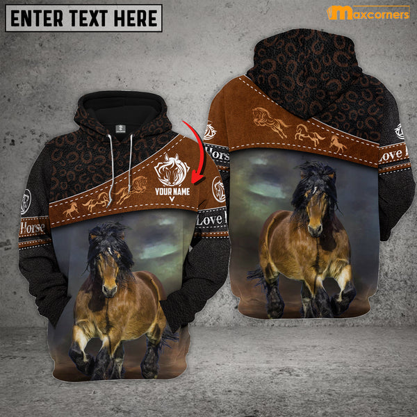 Maxcorners Personalized Dark Mane Horse Collection All Over Printed