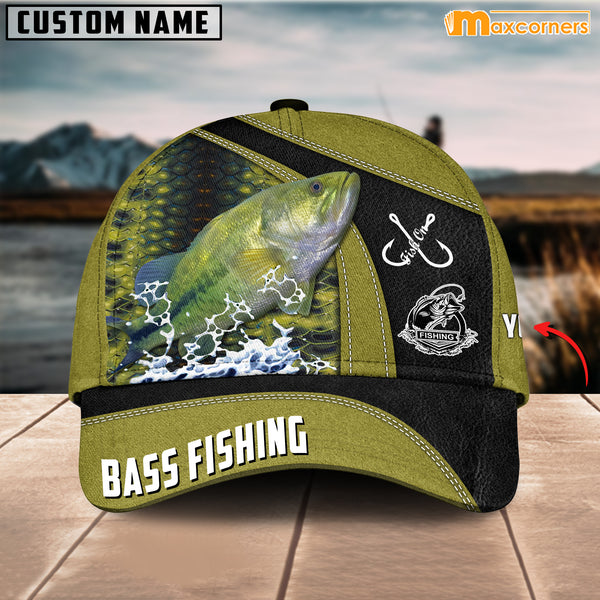 Maxcorners Personalized Looking Upward Bass Fishing Cap