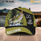 Maxcorners Personalized Take A Bite Angry Bass Fishing Cap